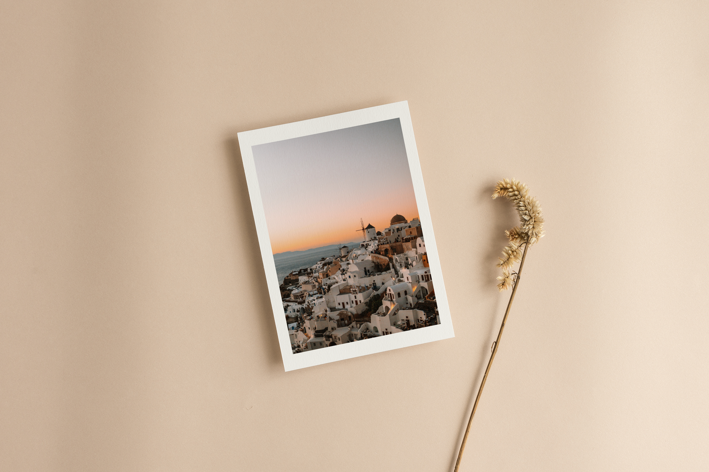 colorful wall art for living room, island wall art for living room, beautiful fine art print of greek island sunset, sea sunset wall art, art for in home